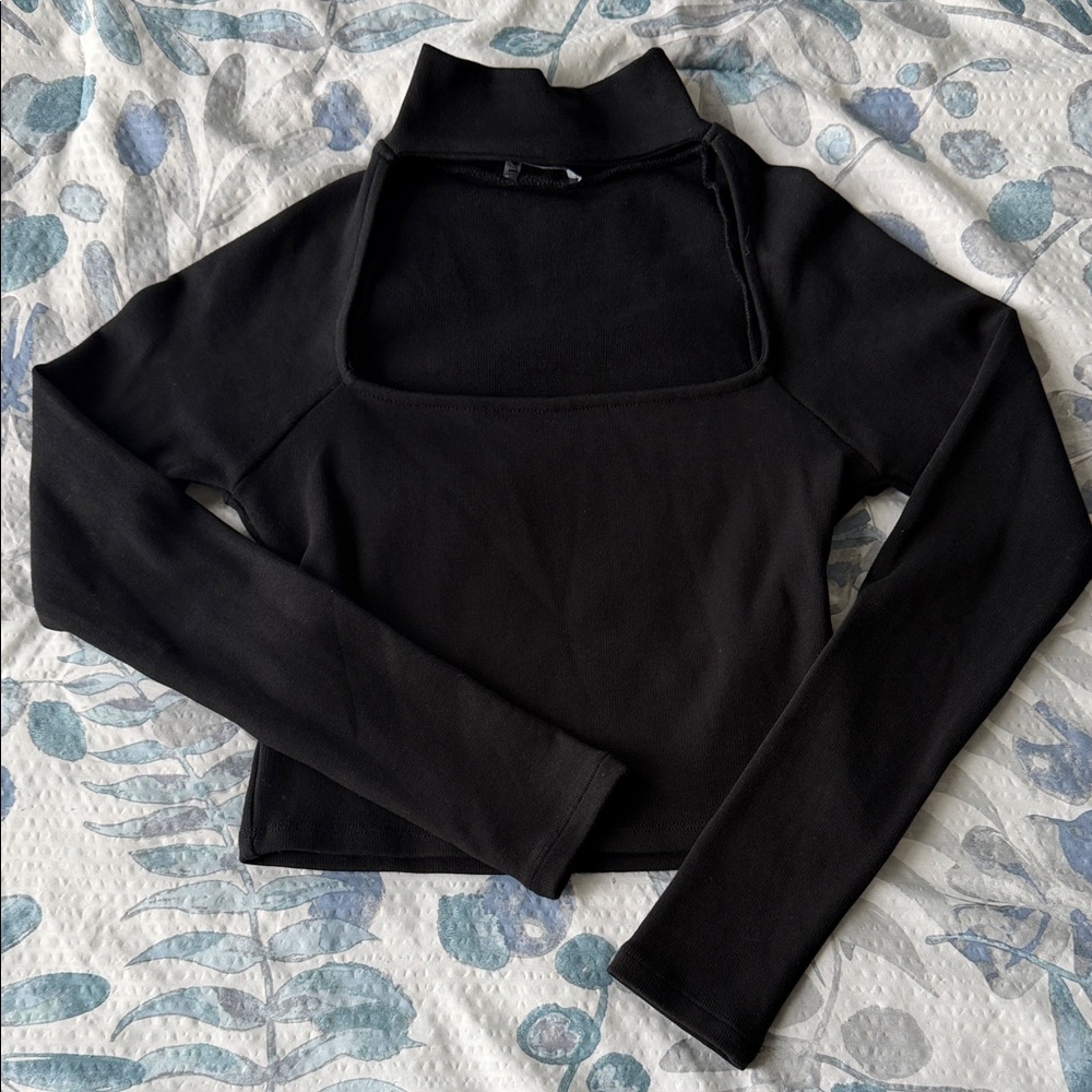 Zara Black Long Sleeve Top